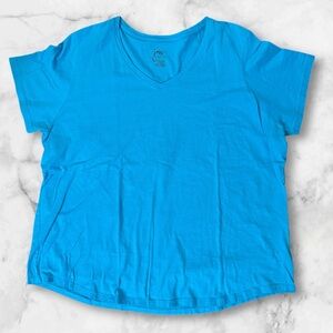 JUST MY SIZE turquoise t-shirt, plus size 2X